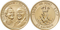 20 kroner (Jubileu de Ouro da Rainha Margrethe II)