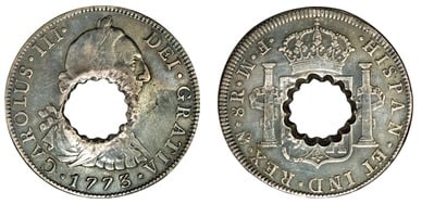 11 bits (Furo central crenado no México 8 Reales)