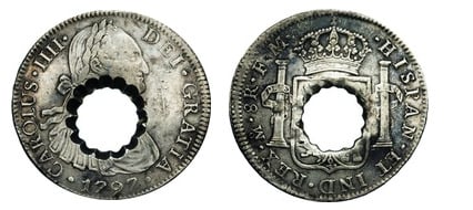 11 bits (Furo central crenado no México 8 Reales)