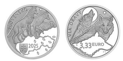 3,33 euros (Lobo cinzento)