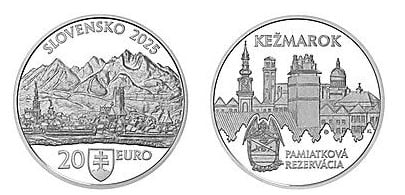 20 euros (75 anos do sítio do património urbano de Kežmarok)