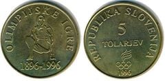 5 tolarjev (Centenário dos Jogos Olímpicos)