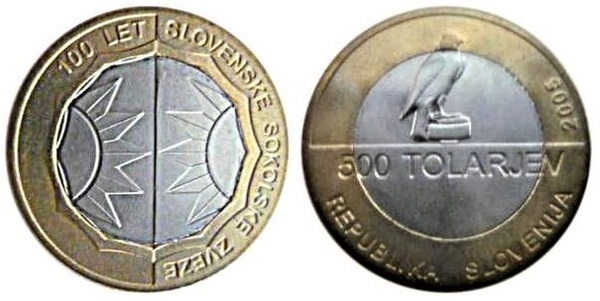 500 tolarjev (100 anos da Associação Falcão)