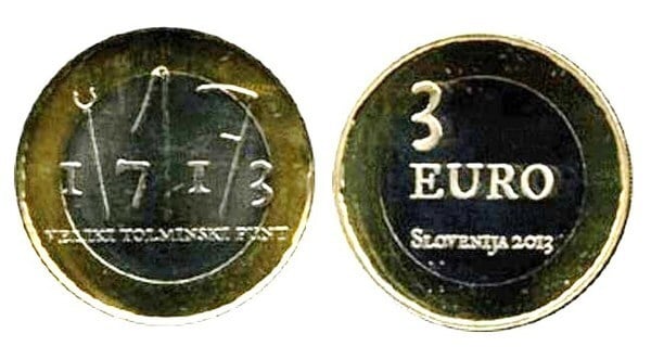 3 euro (300º aniversário da Grande Revolta Camponesa de Tolmin)