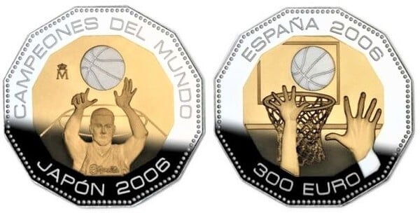 300 euro (Campeões do Mundo de Basquetebol - Japão 2006)