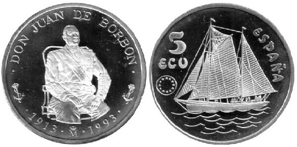 5 ecu (Don Juan de Borbón)