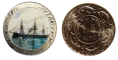 1,5 euro (Fragata blindada Numancia)