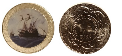 1,5 euro (Velero siglo XIV)