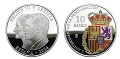 10 euros (10º aniversário da proclamação de Felipe VI)