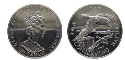 50 pence (albatroz-de-sobrancelha-preta)