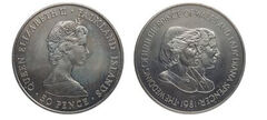 50 pence (Casamento do Príncipe Carlos e Lady Diana Spencer)