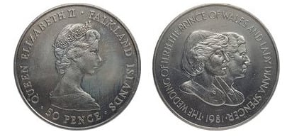 50 pence (Casamento do Príncipe Carlos e Lady Diana Spencer)