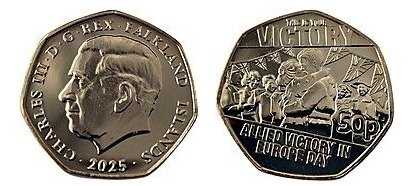 50 pence (80º aniversário da vitória na Europa)