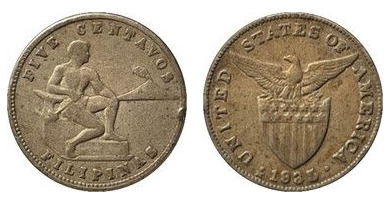 5 centavos ( Administração EUA - Tipo pequeno)