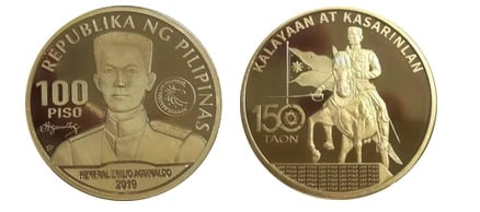 100 piso (150º aniversário do nascimento de Emilio Aguinaldo)