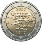 2 euro (90º Aniversário da Independência)