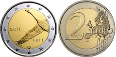 2 euros (200.º aniversário do Banco Central da Finlândia)