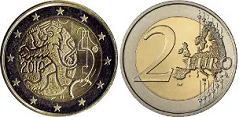 2 euros (150.º aniversário da moeda da Finlândia)