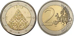 2 euros (200º aniversário do governo nacional da Finlândia)