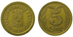 5 cêntimos (Departamento de Eure-Comuna de Évreux)