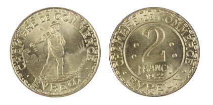 2 francos (Departamento de Eure-Comuna de Évreux)