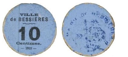 10 cêntimos (Departamento de Haute-Garonne-Comuna de Bessières)