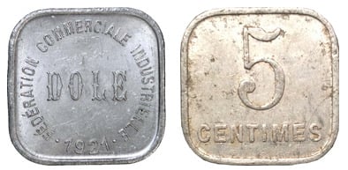 5 cêntimos (Departamento do Jura - Comuna de Dole)