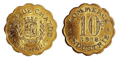 10 cêntimos (Departamento de Yvelines-Comuna de Chatou)