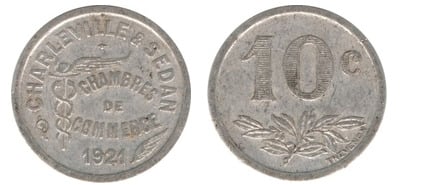 10 cêntimos (Departamento de Ardennes-Comunidades de Charleville e Sedane)