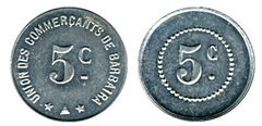 5 cêntimos (Departamento de Aude-Comuna de Barbaira)