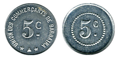 5 cêntimos (Departamento de Aude-Comuna de Barbaira)