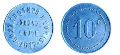 10 centimes (Departamento de Aude-Comunidade de Cuxac-dAude)