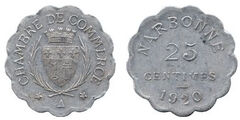 25 cêntimos (Departamento de Aude-Comuna de Narbonne)
