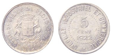 5 cêntimos (Departamento de Loir-et-Cher-Comuna de Blois)