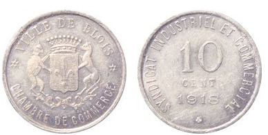 10 cêntimos (Departamento de Loir-et-Cher-Comuna de Blois)