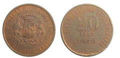 20 cêntimos (Departamento de Loir e Cher-Comuna de Blois)
