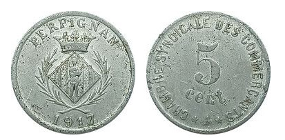 5 centimes (Departamento de Pyrénées-Orientales - Comuna de Perpignan)