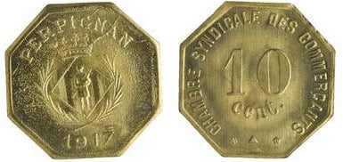 10 centimes (Departamento de Pyrénées-Orientales - Comuna de Perpignan)