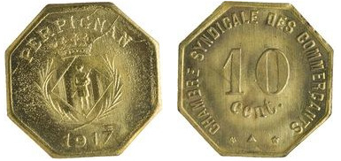 10 centimes (Departamento de Pyrénées-Orientales - Comuna de Perpignan)