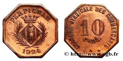 10 centimes (Departamento de Pyrénées-Orientales - Comuna de Perpignan)