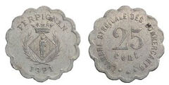 25 centimes (Departamento de Pyrénées-Orientales - Comuna de Perpignan)
