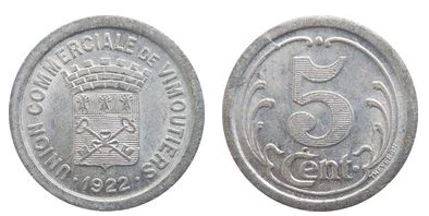5 cêntimos (Departamento de Orne-Comuna de Vimoutiers)