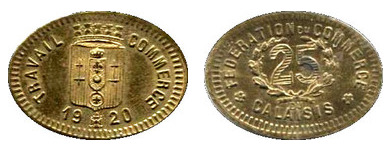 25 centimes (Departamento de Calais-Comuna de Calais)