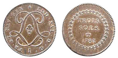 3 sols (Colónias francesas)