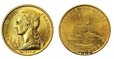10 francos (Território francês dos Afars e Issas)