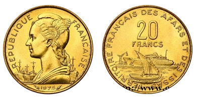 20 francos (Território francês dos Afars e Issas)