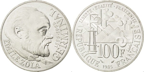 100 francs (100º aniversário de Emile Zola)