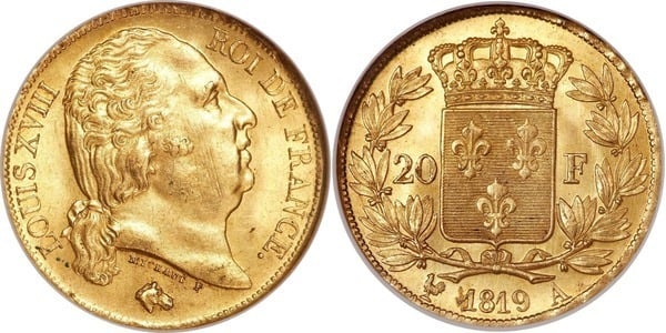 20 francos (Luís XVIII)