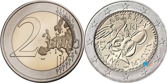 2 euro (60º aniversário da primeira publicação de Astérix)