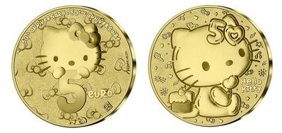 5 euro (50 aniversario del nacimiento de Hello Kitty)